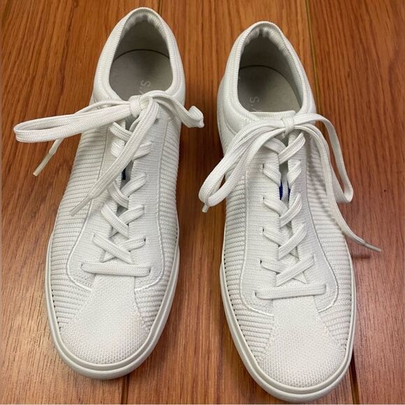 Rothys Womens White Knit Lace-Up Sneakers Size 8 - Picture 5 of 11